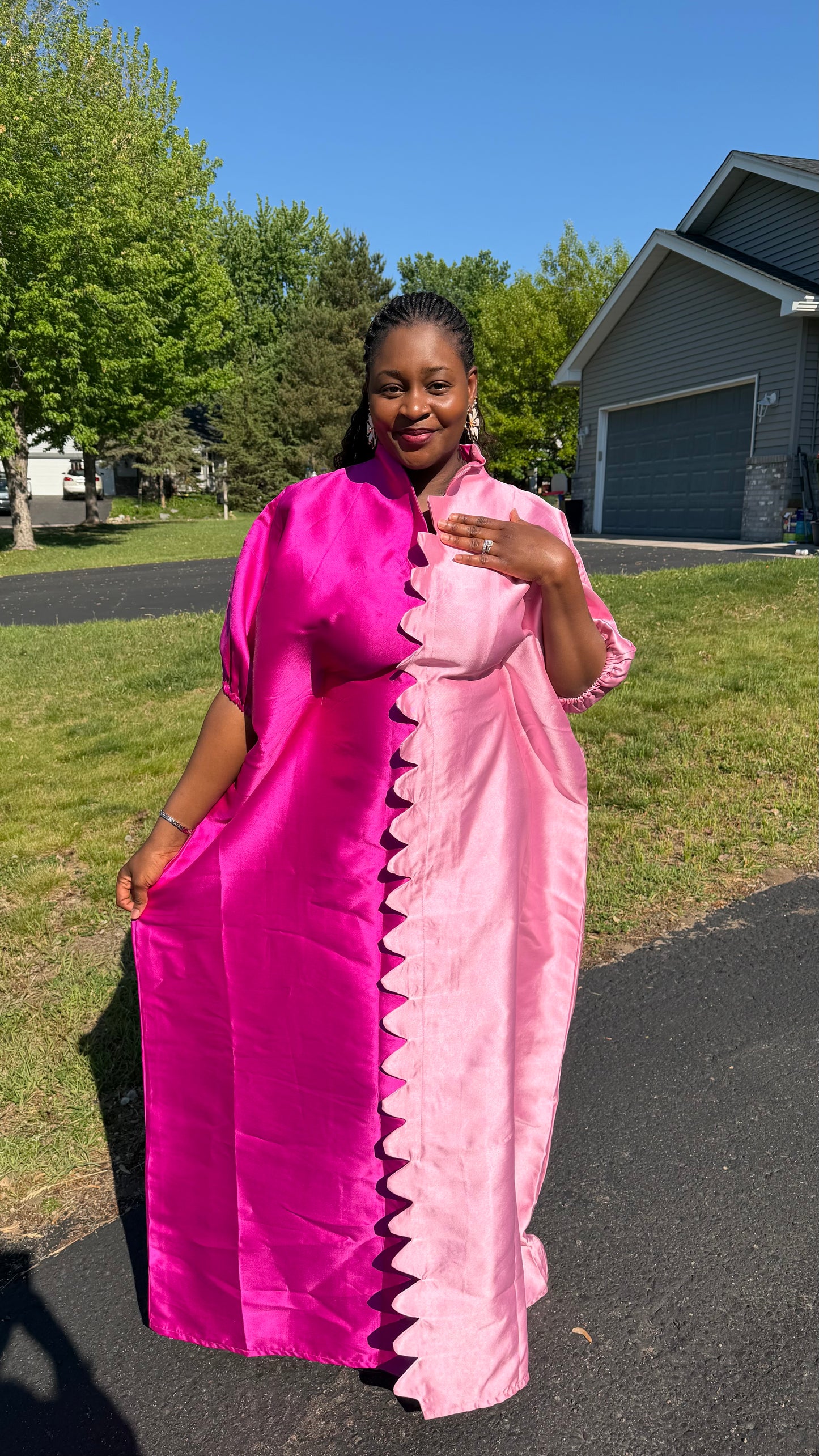 Chic Micado Patterned Bubu | Party dress