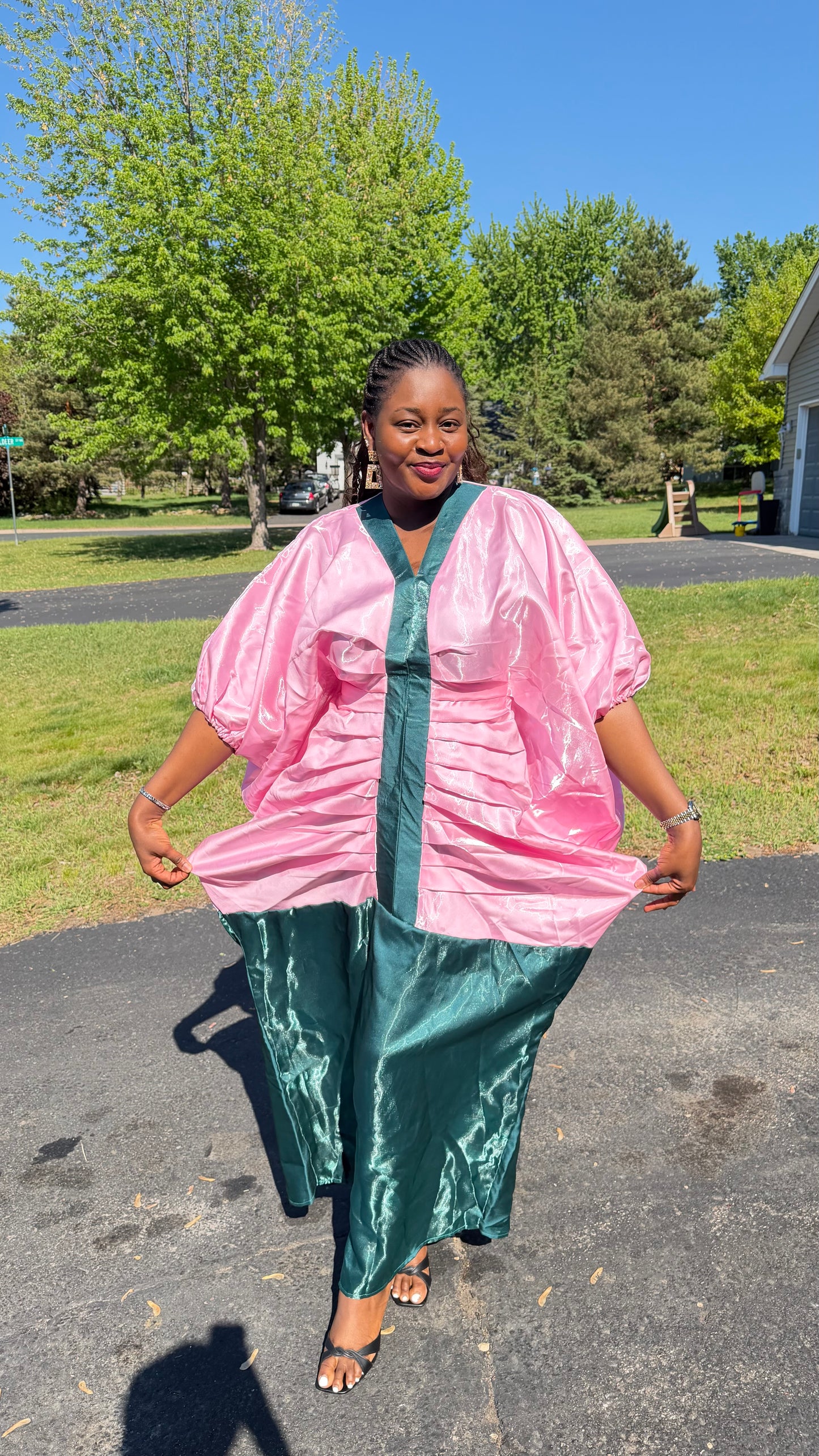Elegant Cinched Mikado Bubu Dress
