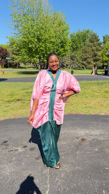 Elegant Cinched Mikado Bubu Dress