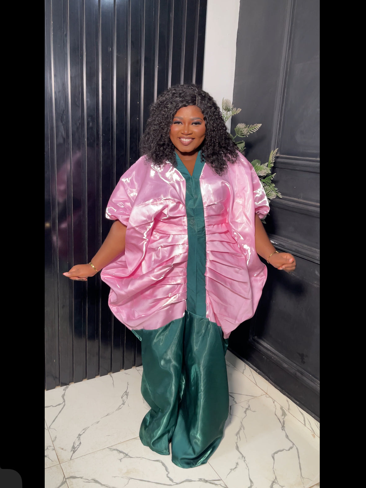 Elegant Cinched Mikado Bubu Dress