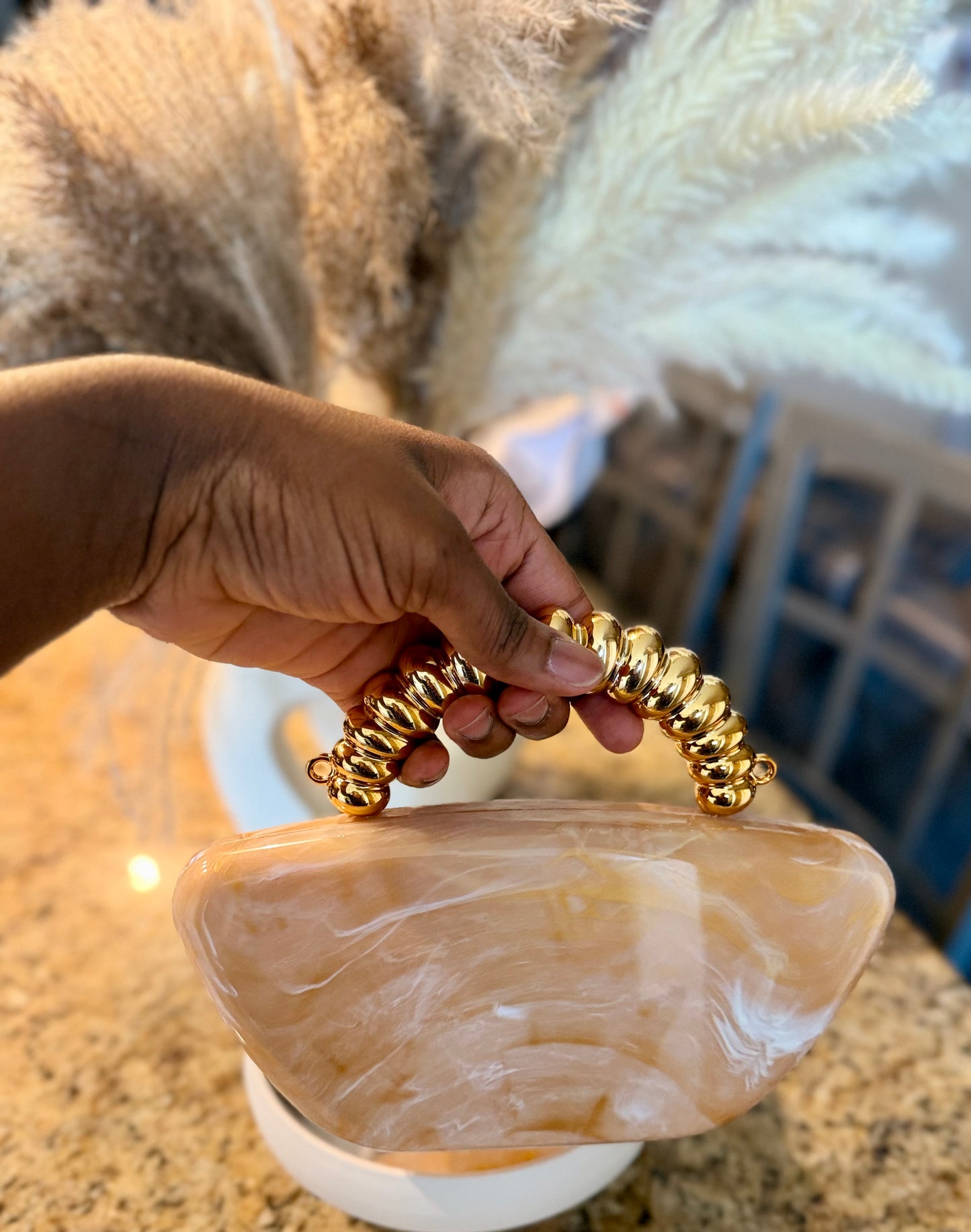 Marble Resin Clutch