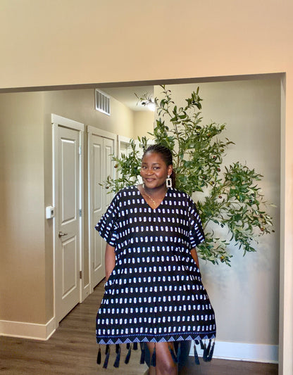Navy Tassel Dress