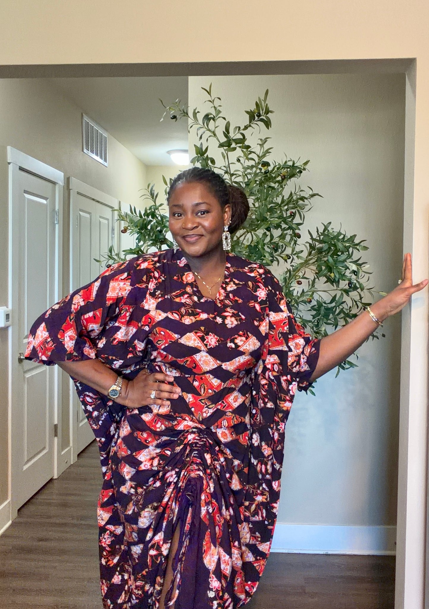 Multicolored Batik Kaftan