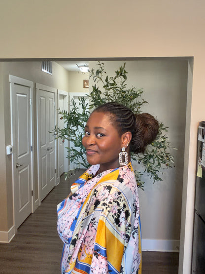 Watercolor Luxury Silk Boubou