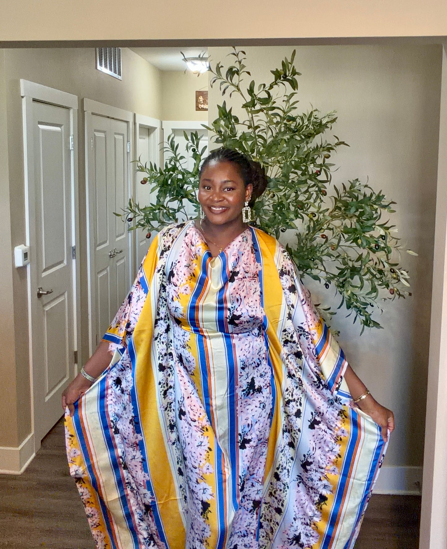 Watercolor Luxury Silk Boubou