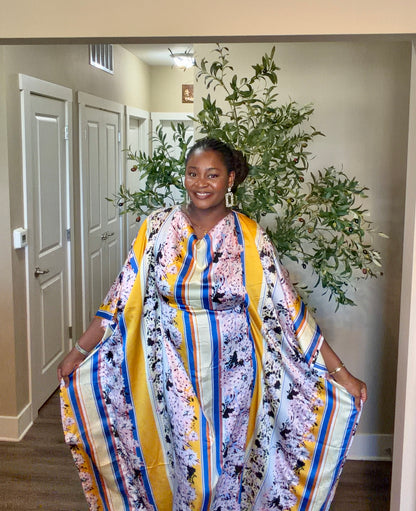 Watercolor Luxury Silk Boubou