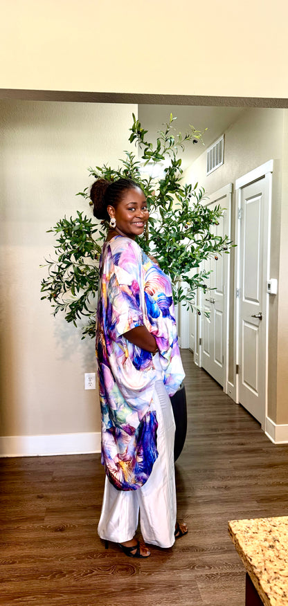 Purple Floral Palazzo Set