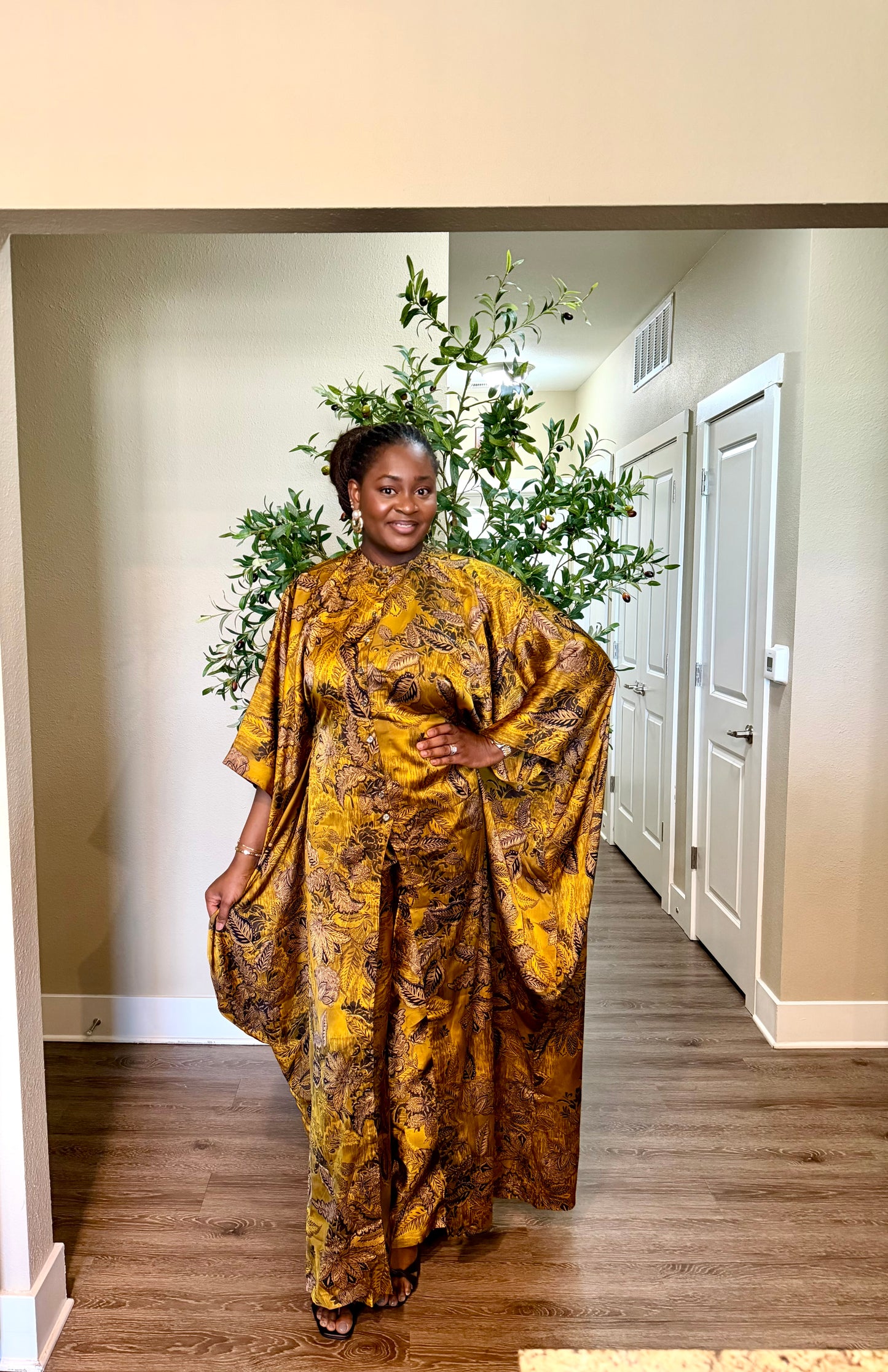 Luxury Gold African Bubu Dress