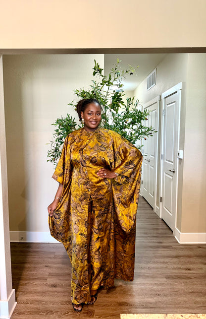 Luxury Gold African Bubu Dress