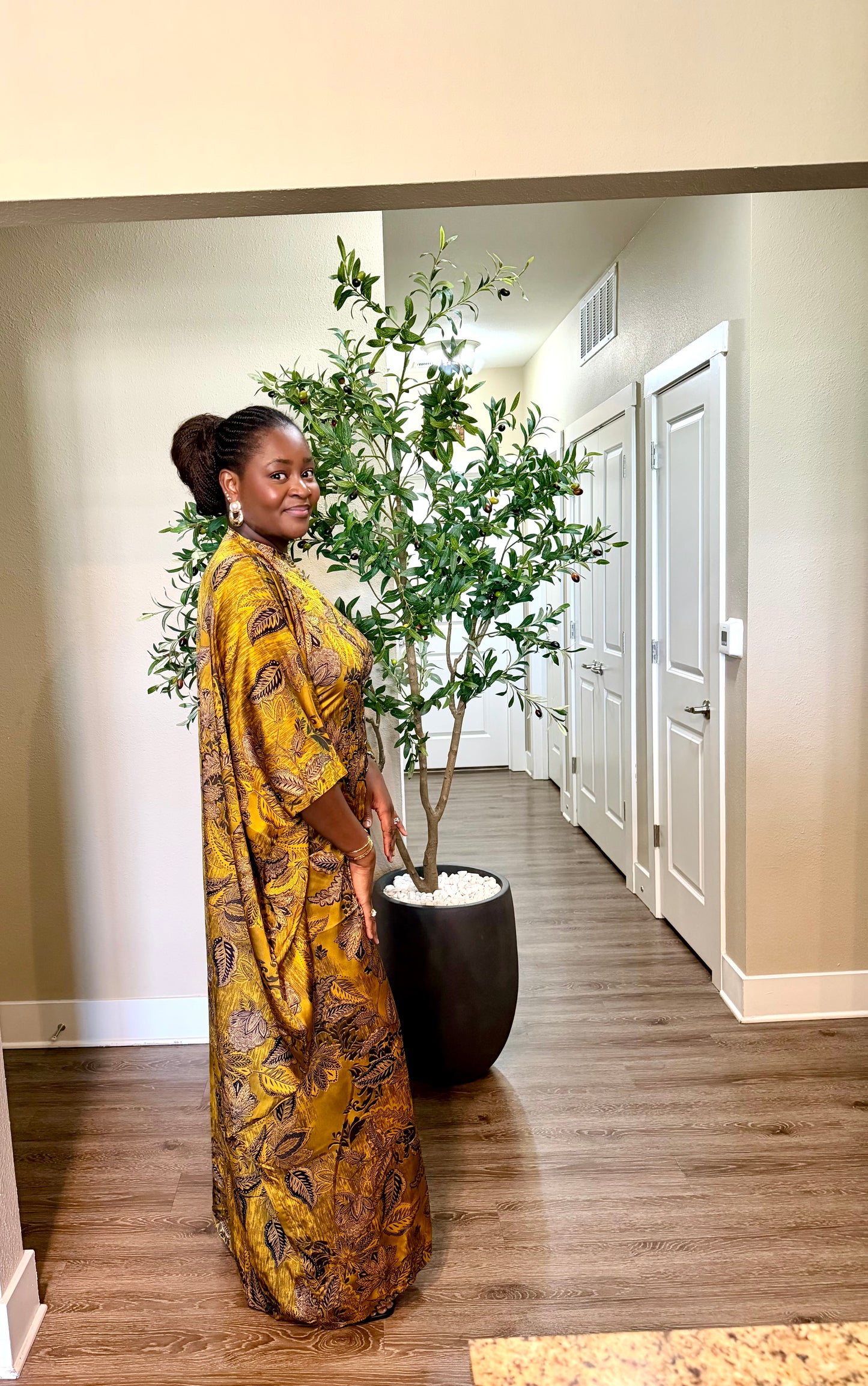 Luxury Gold African Bubu Dress