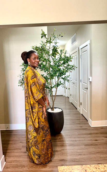 Luxury Gold African Bubu Dress