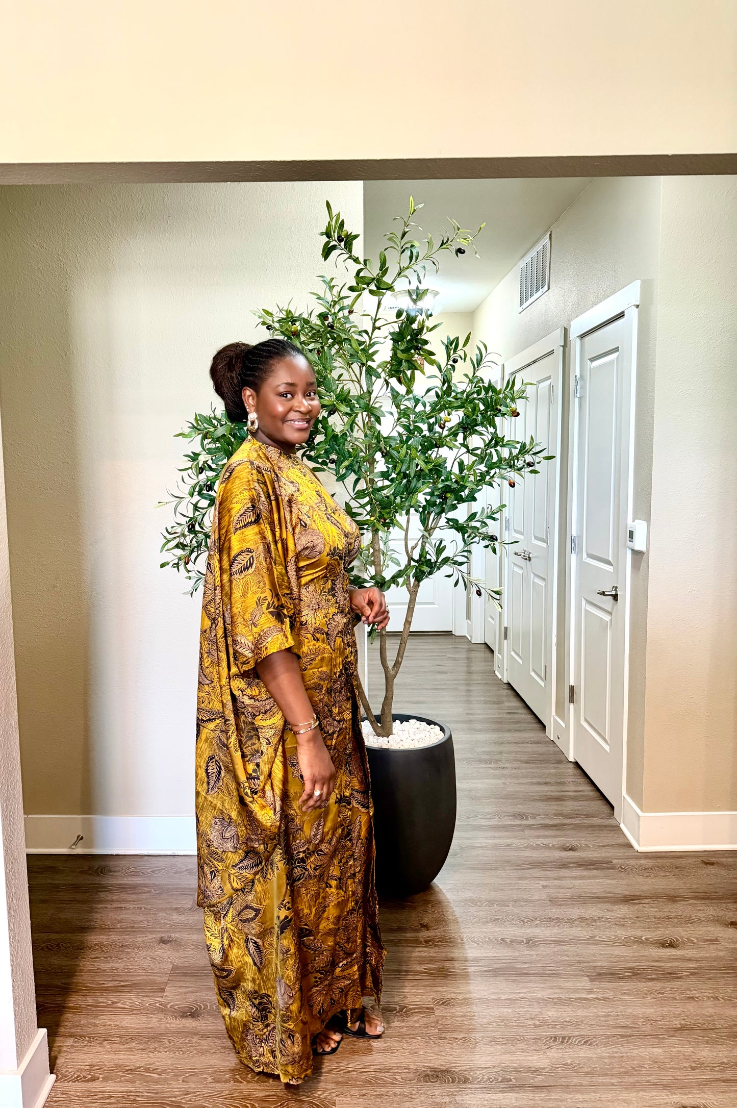 Luxury Gold African Bubu Dress