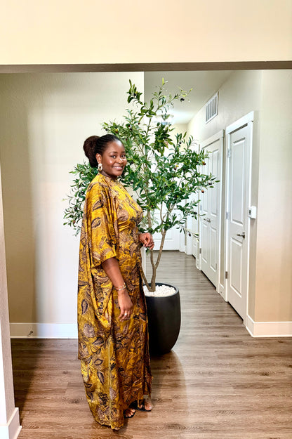 Luxury Gold African Bubu Dress