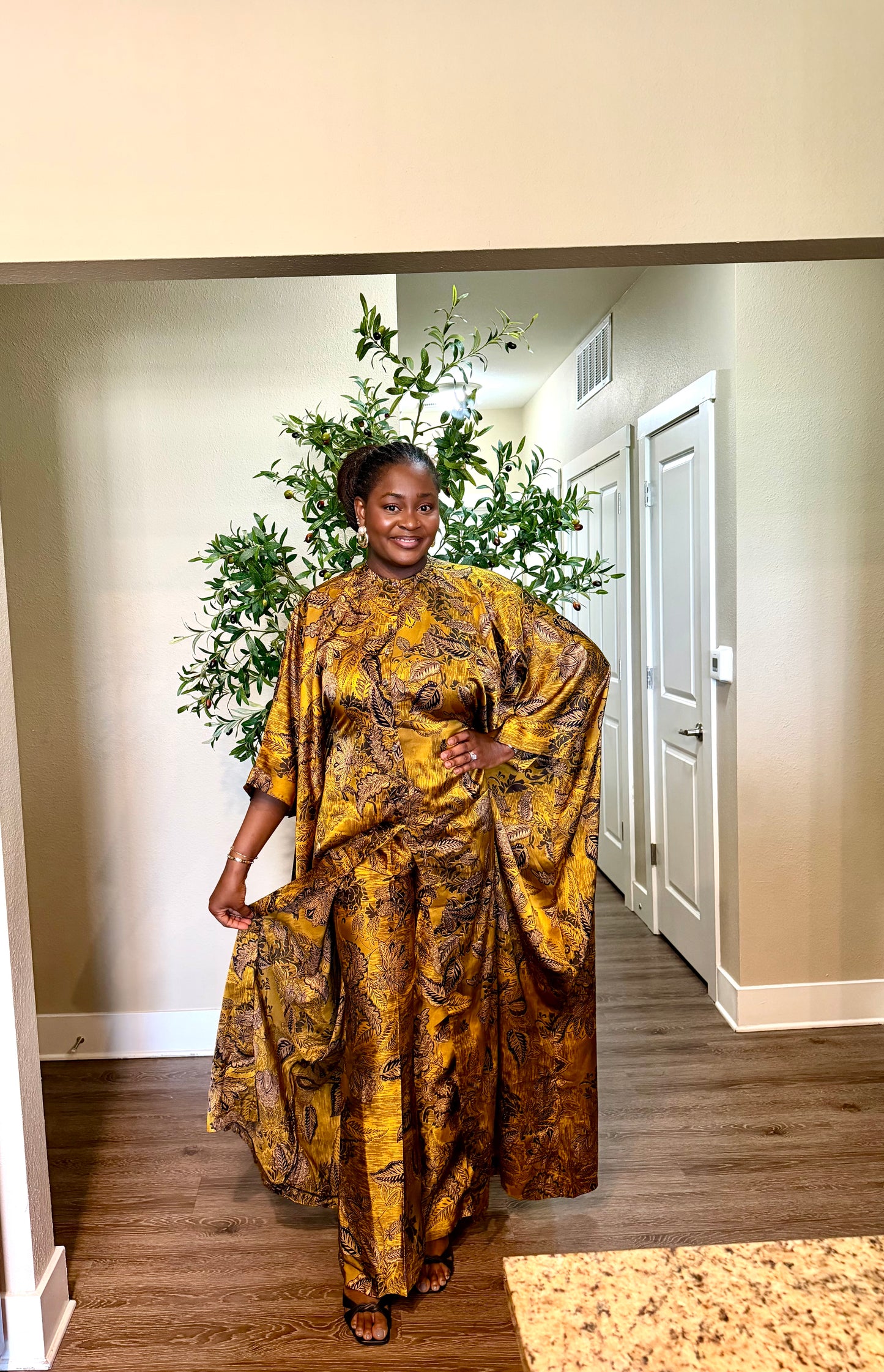 Luxury Gold African Bubu Dress