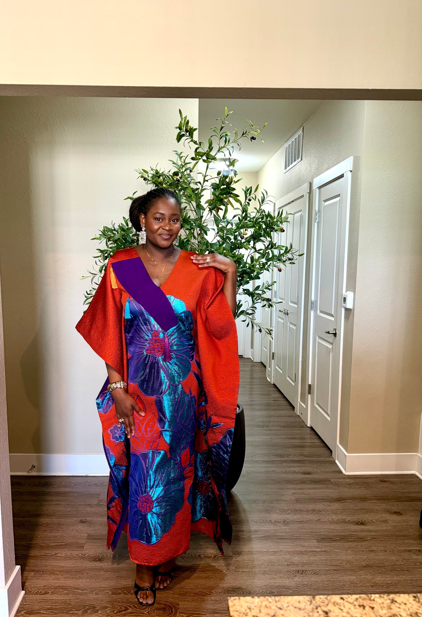 European Brocade Bubu Dress