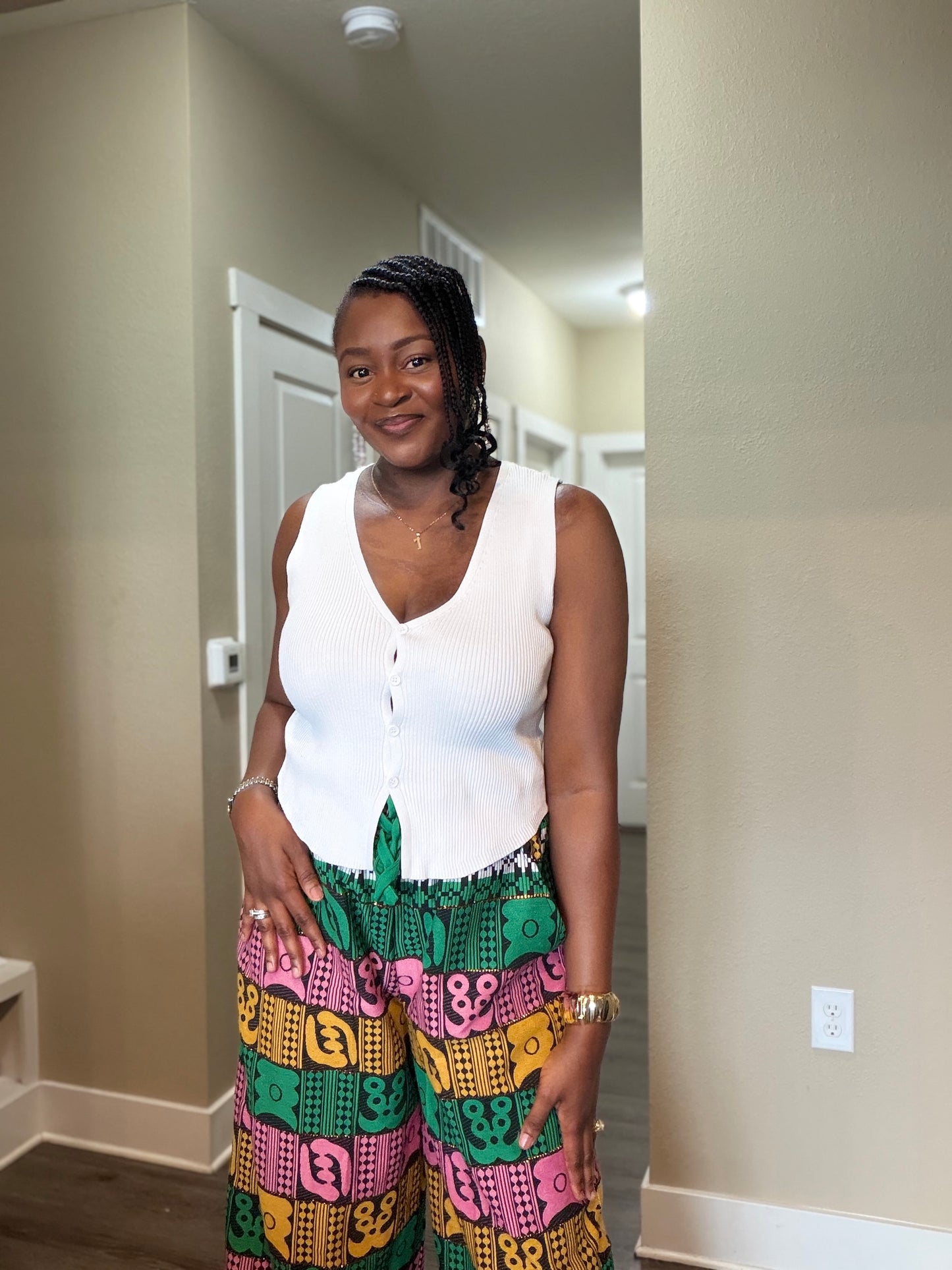 Akwete Wide-Leg Palazzo Pants