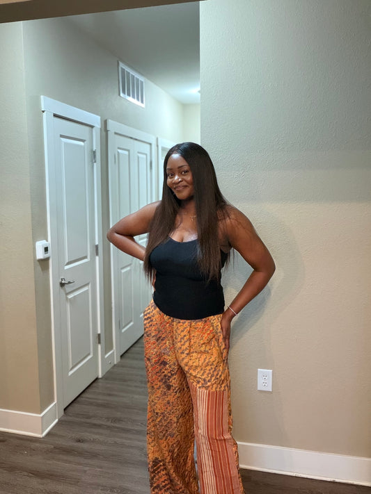 Adire & Aso oke Palazzo Pants
