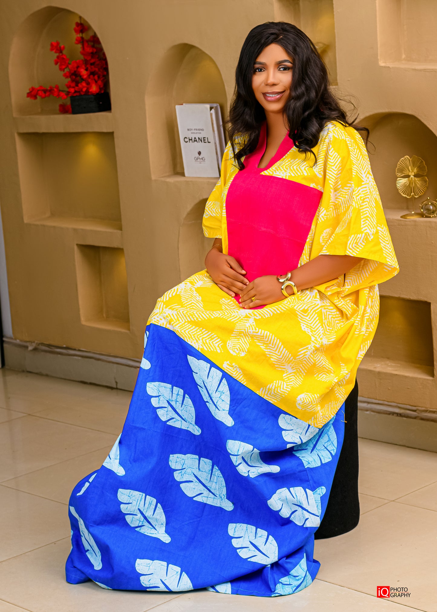 Classic Bubu Dress with Aso oke