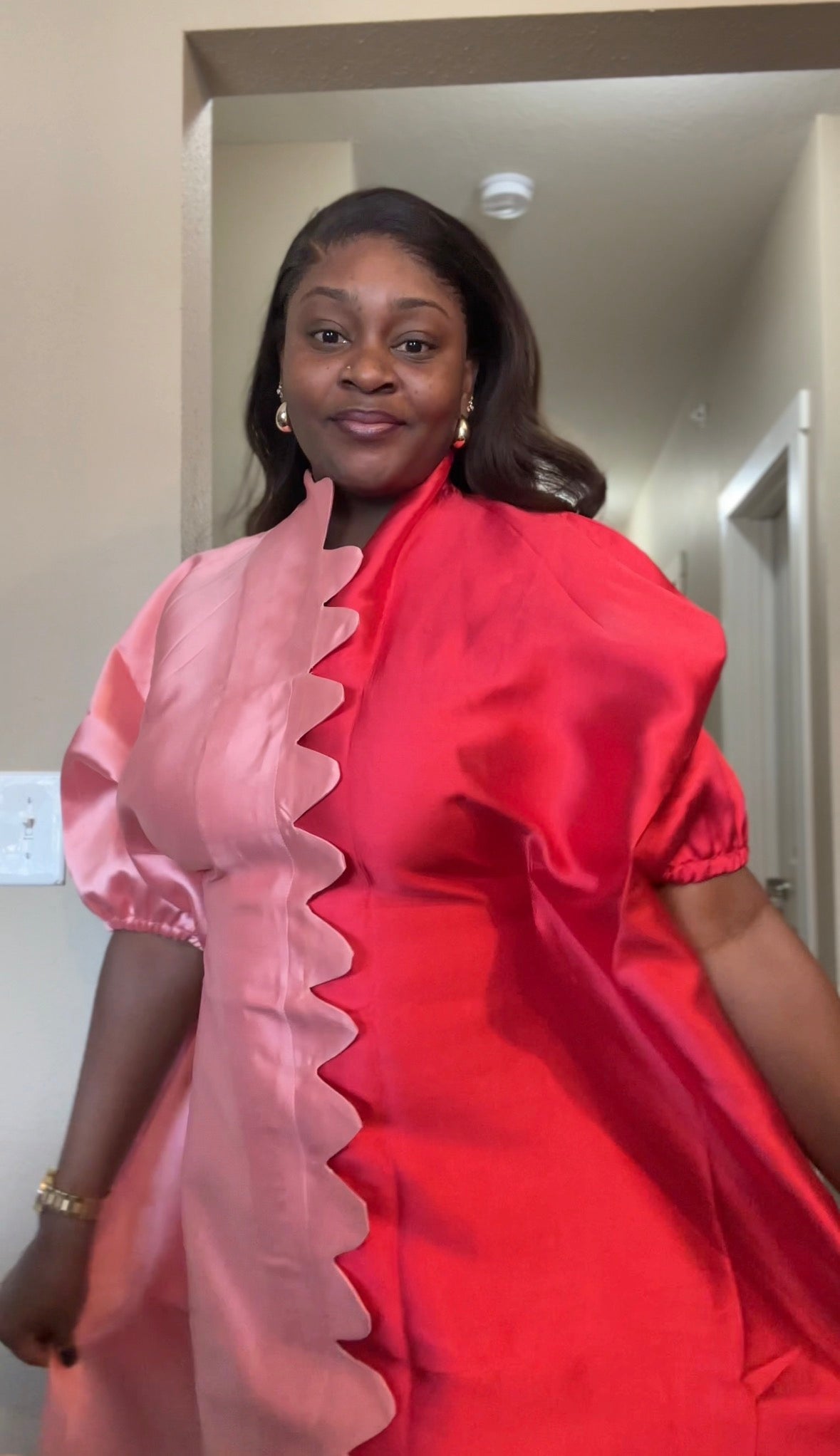Chic Micado Patterned Bubu | Party dress