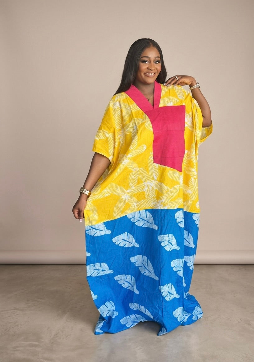 Classic Bubu Dress with Aso oke