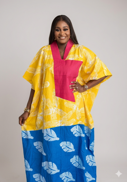 Classic Bubu Dress with Aso oke