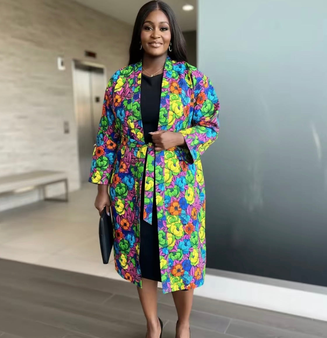 Vibrant Floral Kimono Jacket