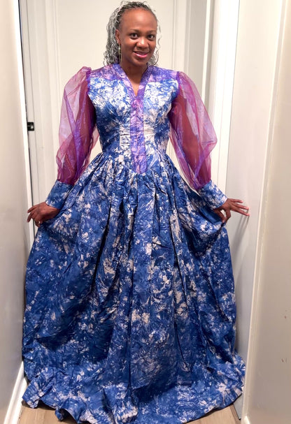 Adire Bloom Maxi Dress