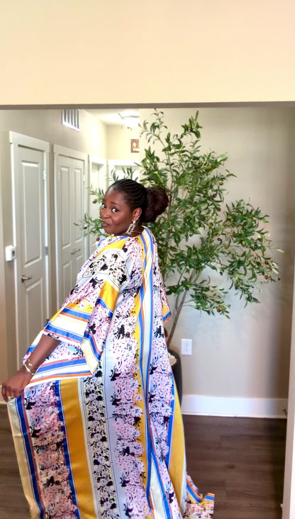 Watercolor Luxury Silk Boubou