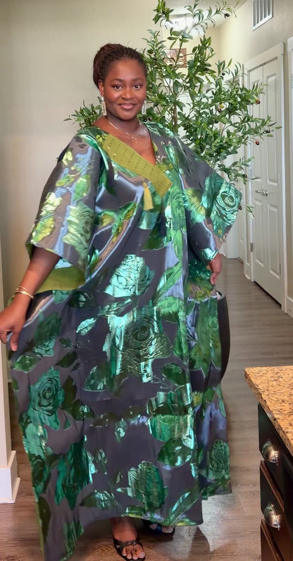 Metallic Emerald Green Boubou