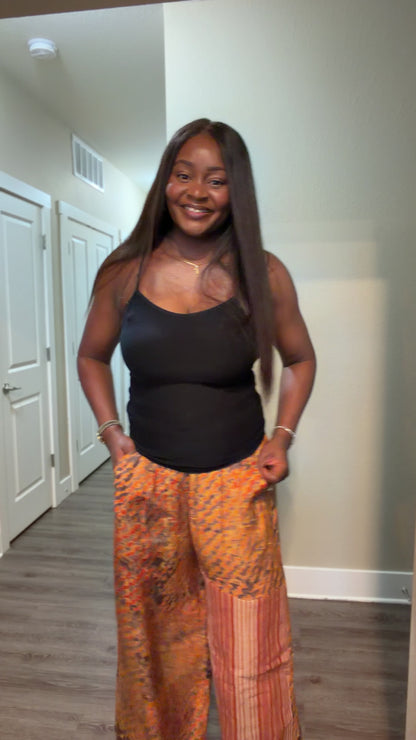 Adire & Aso oke Palazzo Pants