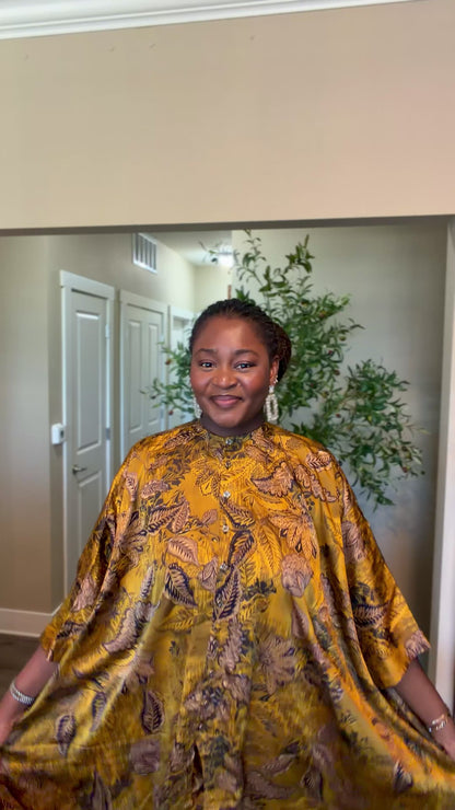 Luxury Gold African Bubu Dress